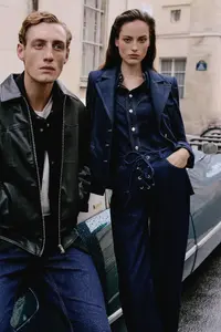 TRENDYOLMİLLA Dark Blue Pocket Detail Blazer denim Jacket