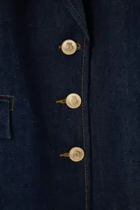 TRENDYOLMİLLA Dark Blue Pocket Detail Blazer denim Jacket - Image 3