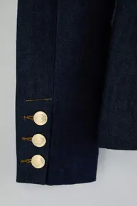 TRENDYOLMİLLA Dark Blue Pocket Detail Blazer denim Jacket - Image 5