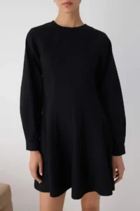 TRENDYOLMİLLA Wardrobe Essentials – Black with flywheel Mini denim Dress | - Image 4