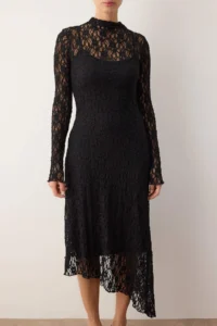 TRENDYOLMİLLA Black Plain Maxi Knitting Dress - Image 3