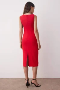 TRENDYOLMİLLA Rejection Accessory Detailed Midi Weaving her dress - Image 8