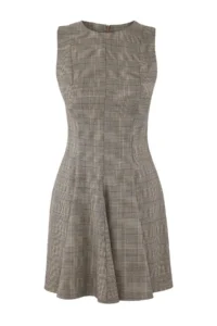 TRENDYOLMİLLA Teen Gray Plaid / Checkered Godeli Short / Mini Weaving Dress - Image 5