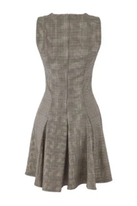 TRENDYOLMİLLA Teen Gray Plaid / Checkered Godeli Short / Mini Weaving Dress - Image 6