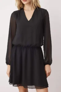 TRENDYOLMİLLA Black Skirt Opened at Waist Two-Layer Siphon Skirt Short / Mini Weaving Dress - Image 3