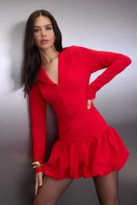 TRENDYOLMİLLA Rejection Balloon Skirt Detailed Inside OF shorts Weaving her dress