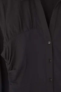TRENDYOLMİLLA Teen Black Ruffle Detailed Short / Mini Weaving Shirt Dress - Image 6