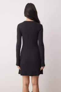 TRENDYOLMİLLA Black Plain Short / Mini  Knitting Dress - Image 4