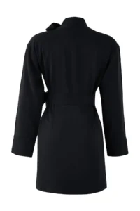 TRENDYOLMİLLA Black Plain Short / Mini Weaving Dress - Image 6