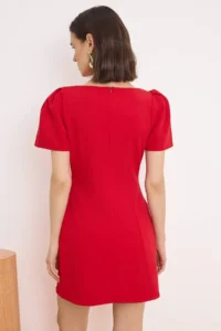 TRENDYOLMİLLA Rejection Fileto Pocket Detail Short / Mini Weaving Dress - Image 4