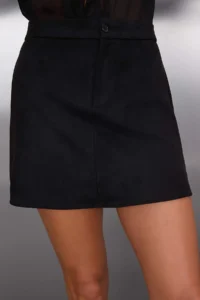 TRENDYOLMİLLA Black A-line/Life Opening Mini Knitting Skirt - Image 3