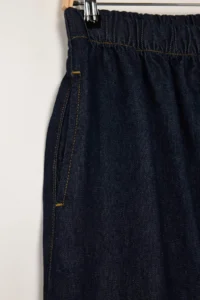 TRENDYOLMiLLA Special Collection Dark Blue Maxi with flywheel Elastic Waist denim Skirt - Image 2