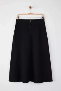 TRENDYOLMiLLA Wardrobe Essentials – Black Arched Maxi denim Skirt | - Image 6