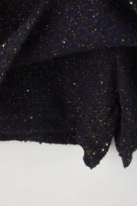 TRENDYOLMiLLA Navy Blue Simli Tweed Chic Shorts & Bermuda - Image 6