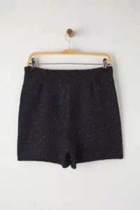 TRENDYOLMiLLA Navy Blue Simli Tweed Chic Shorts & Bermuda - Image 7