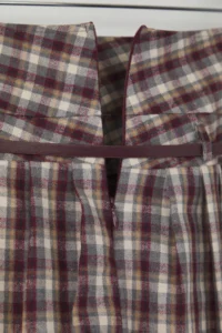 TRENDYOLMiLLA Teen Burgundy Arched Checkered/Checkered Winter Mini Skirt - Image 8