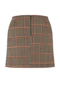 TRENDYOLMiLLA Special Collection Brown Checkered A-line/Life Mini Skirt - Image 7