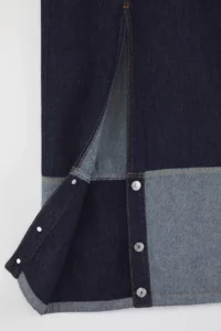 TRENDYOLMiLLA Dark Blue Asymmetric Kapama Midi denim Skirt - Image 6