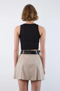TRENDYOLMİLLA Stone Double Arched pleated Mini Weaving Skirt - Image 5