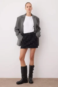 TRENDYOLMiLLA Black Accessory Detailed Mini denim Skirt - Image 2