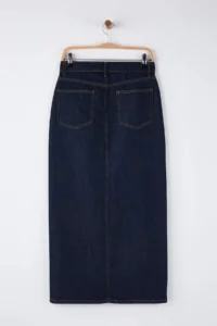 TRENDYOLMiLLA Dark Blue slit Maxi denim Skirt - Image 7