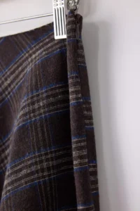 TRENDYOLMiLLA Brown Checkered/Checkered Flannel Weaving flared Midi Skirt - Image 6