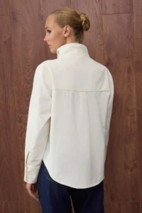 TRENDYOLMİLLA Special Collection Stone Collar Detailed Off Shoulder Shirt - Image 4