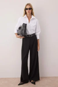 TRENDYOLMİLLA White Pocket Detail Buttoned Shirt - Image 3