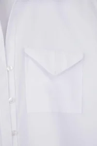 TRENDYOLMİLLA White Pocket Detail Buttoned Shirt - Image 7