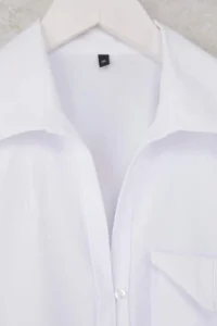 TRENDYOLMİLLA White Pocket Detail Buttoned Shirt - Image 8