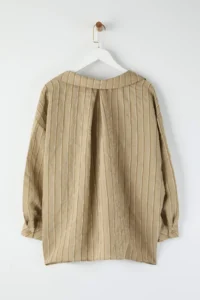 TRENDYOLMİLLA Green Striped Oversized/Wide Pattern textured Shirt - Image 9