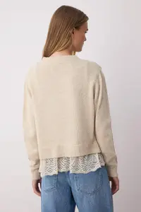 TRENDYOLMİLLA Stone 2 Sets Skirt Ucu Lace Garnili Knitwear Cardigan-Blouse Set - Image 5