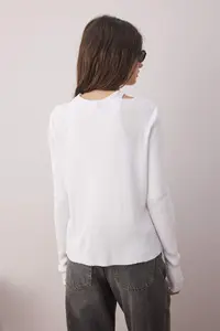 TRENDYOLMİLLA Bonnet Mercerized Look 2 Sets Knitwear Cardigan-Blouse Set - Image 5