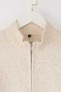 TRENDYOLMİLLA Stone Zippered Dog collar Soft textured Mink sequined Knitwear Cardigan - Image 8