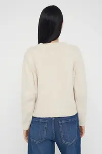 TRENDYOLMİLLA Teen Stone Crop Rose Embroidered Soft textured Knitwear Cardigan - Image 4
