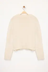 TRENDYOLMİLLA Teen Stone Crop Rose Embroidered Soft textured Knitwear Cardigan - Image 7