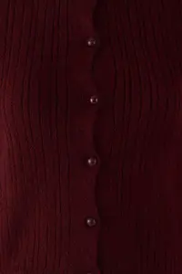 TRENDYOLMİLLA Burgundy Square Neck Lace Garnished Knitwear Cardigan-Blouse Soft textured Knitwear Set - Image 9