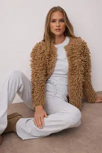 TRENDYOLMİLLA Viral Coat Look Knitwear Cardigan with Mink Tassels
