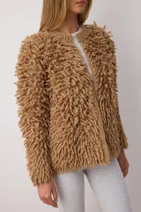 TRENDYOLMİLLA Viral Coat Look Knitwear Cardigan with Mink Tassels - Image 3