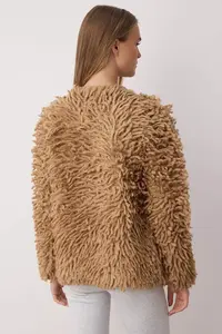 TRENDYOLMİLLA Viral Coat Look Knitwear Cardigan with Mink Tassels - Image 4