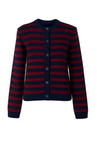 TRENDYOLMİLLA Teen Red Soft textured Wide Pattern Extra Shawl Knitwear Cardigan - Image 7