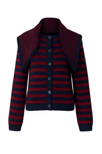 TRENDYOLMİLLA Teen Red Soft textured Wide Pattern Extra Shawl Knitwear Cardigan - Image 8