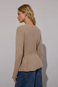 TRENDYOLMİLLA Mink Soft textured Button Detailed Knitwear Cardigan - Image 4