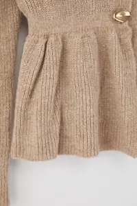 TRENDYOLMİLLA Mink Soft textured Button Detailed Knitwear Cardigan - Image 7