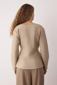 TRENDYOLMİLLA Stone Double breasted Binding Detailed Knitwear Cardigan - Image 5