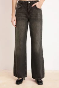 TRENDYOLMİLLA Brown High Waist Wide Leg Wide Leg 100% Cotton Non-Stretch jeans - Image 3