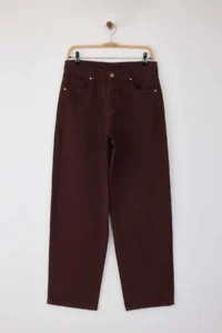 TRENDYOLMİLLA Special Collection Brown Low Waist Loose Baggy jeans - Image 5