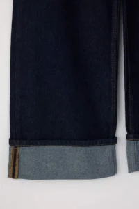 TRENDYOLMİLLA Special Collection Dark Blue Hem folded High Waist Wide Leg/Wide Leg jeans - Image 6