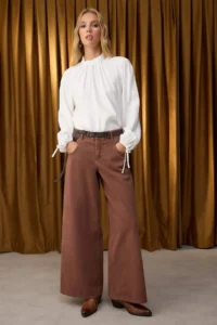TRENDYOLMİLLA Special Collection Brown Arched Stitching Detailed Low Waist Loose Baggy jeans