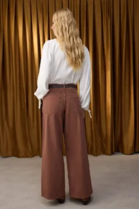 TRENDYOLMİLLA Special Collection Brown Arched Stitching Detailed Low Waist Loose Baggy jeans - Image 4